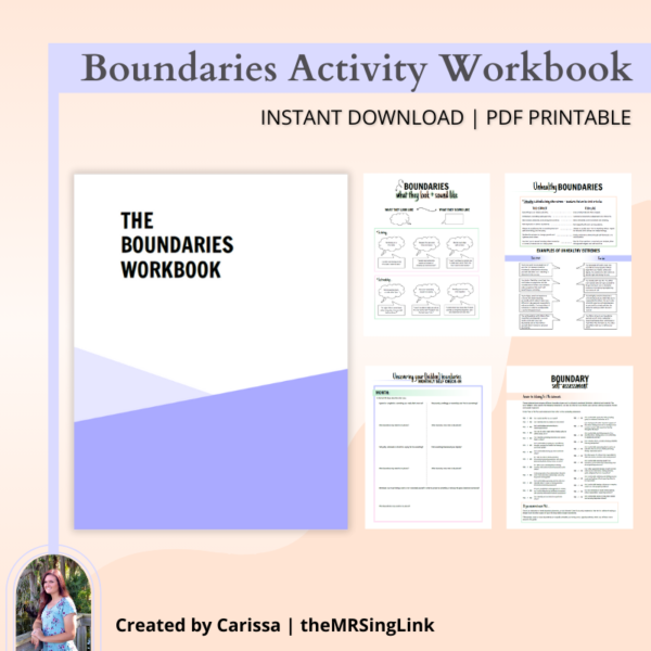 Boundaries Activity Workbook for Adults