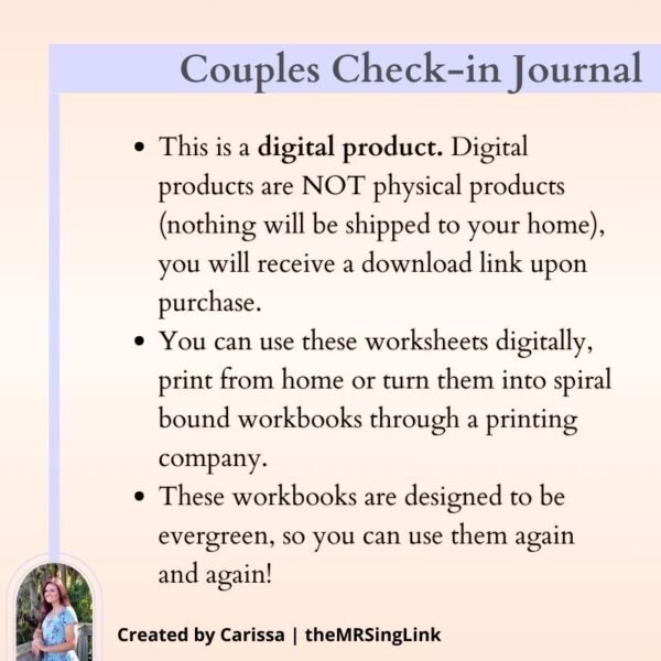 Check-in Journal for Couples (Daily, Weekly, Monthly, Yearly) - Image 5